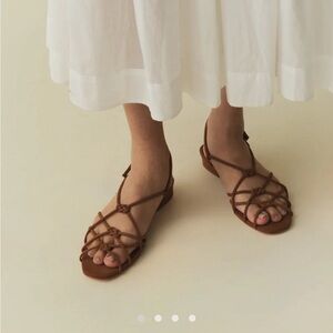 Dôen strapped Corsica sandals in camel